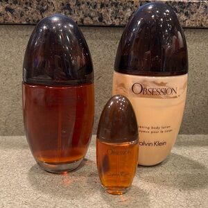 Calvin Klein Obsession Perfume and lotion Set.